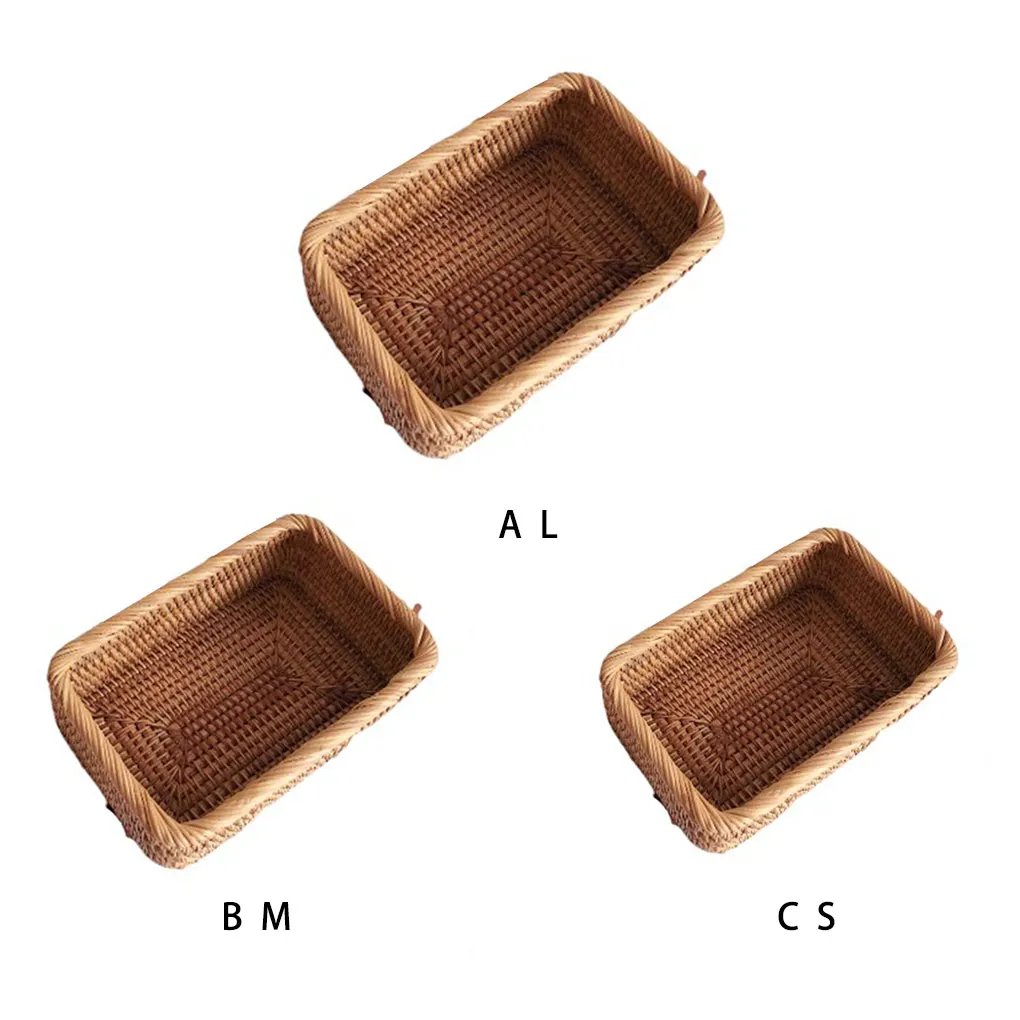

Корзина для пикника из ротанга ручной работы, многофункциональные коробки для всякой всячины, коробка для хранения конфет, бытовые кухонны...