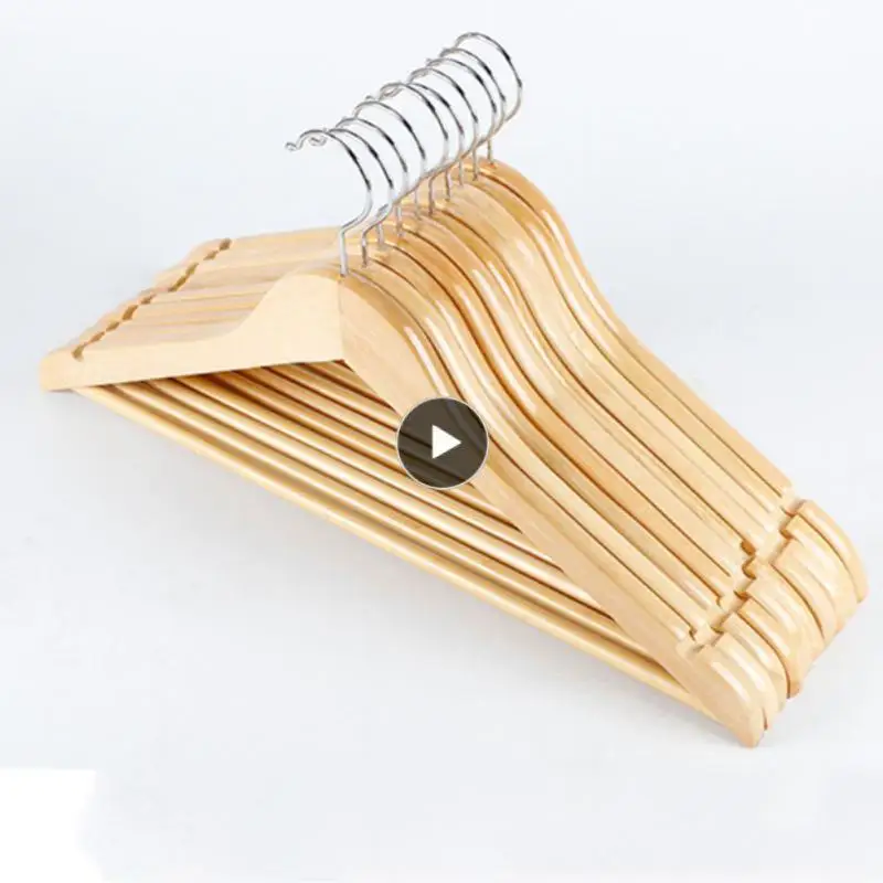 

Drying Rack Solid Wood Flexible And Strong Clothes Hangers Durable U-groove Anti-skid Design Coat Hanger Household Clothes Shelf