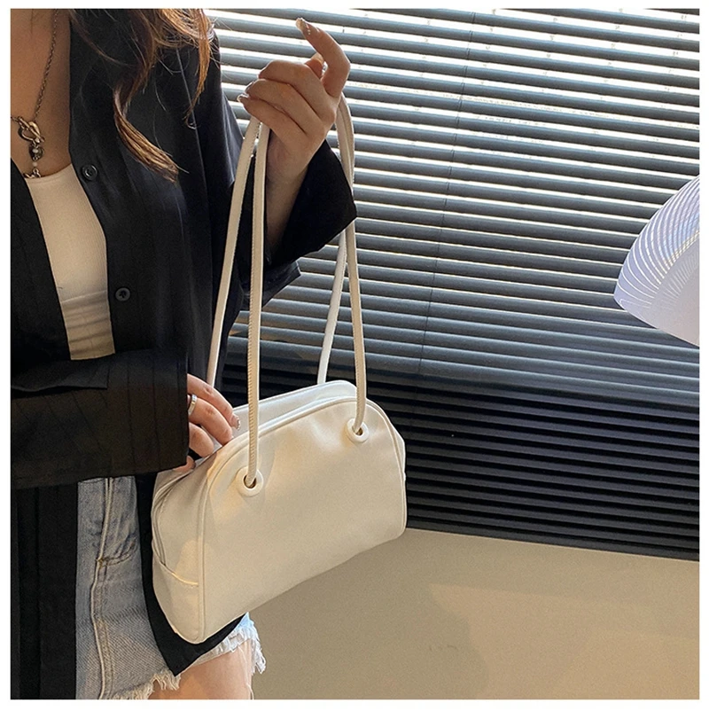 Female retro PU Leather shoulder Messenger Bags Girls Daily Handbags Fashion underarm tote bag Casual Armpit Bag