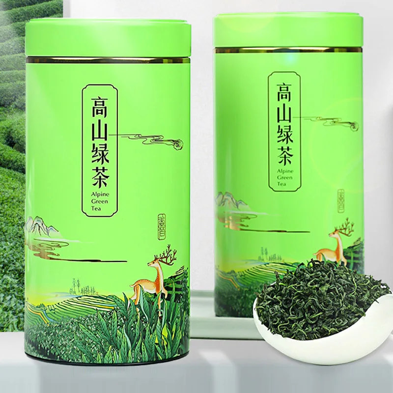 

250 г/банка * 2 банки горного облака туман зеленый чай Mingqian жареный зеленый каштан аромат Сыпучие весенние чайные банки