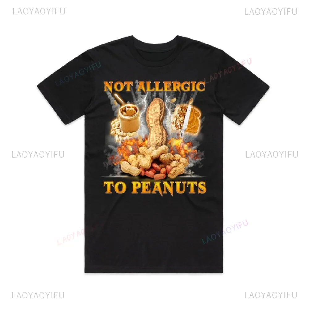 Футболка Not Allergic To Peanuts футболка с забавным мем диетические орехи графическим