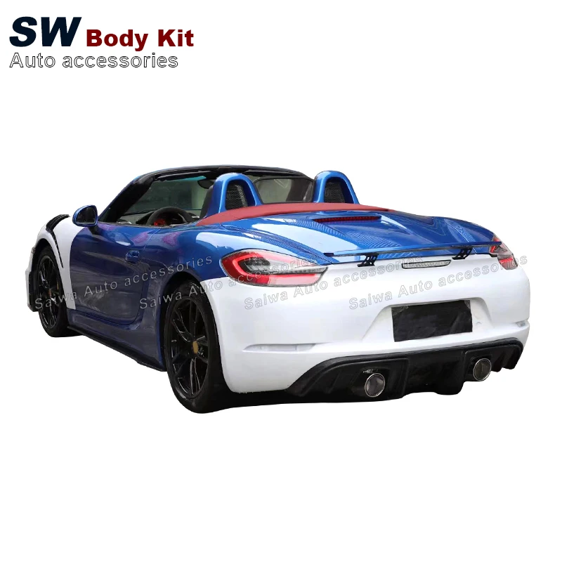 Комплект кузова GT4 из частичного углеродного волокна для Porsche 981 Boxster Cayman 2013-2015