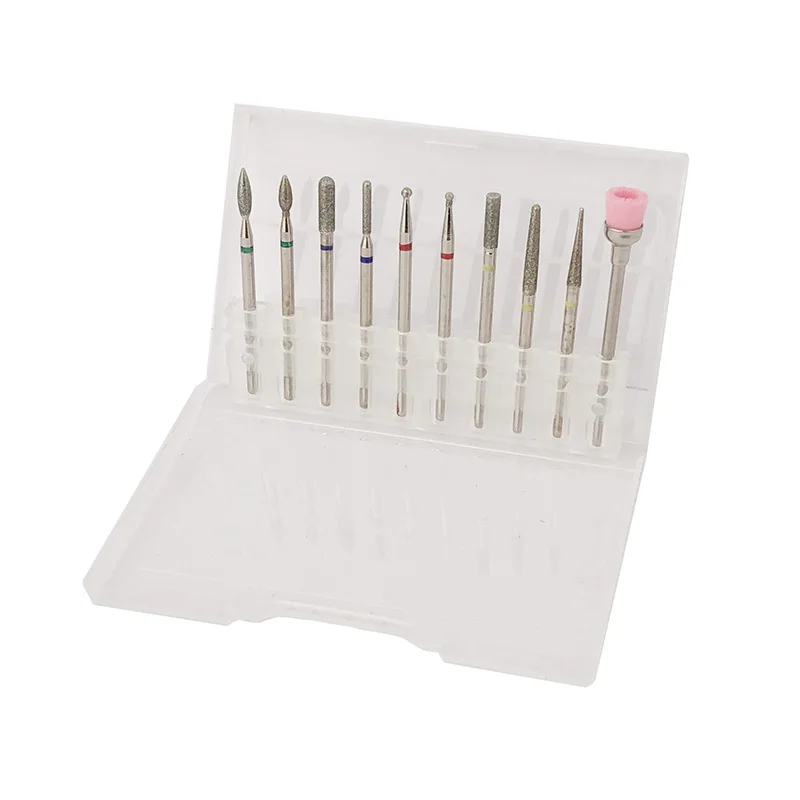 Набор русских насадок для маникюра 10 шт. фрезы кутикулы аксессуары пилка ногтей |