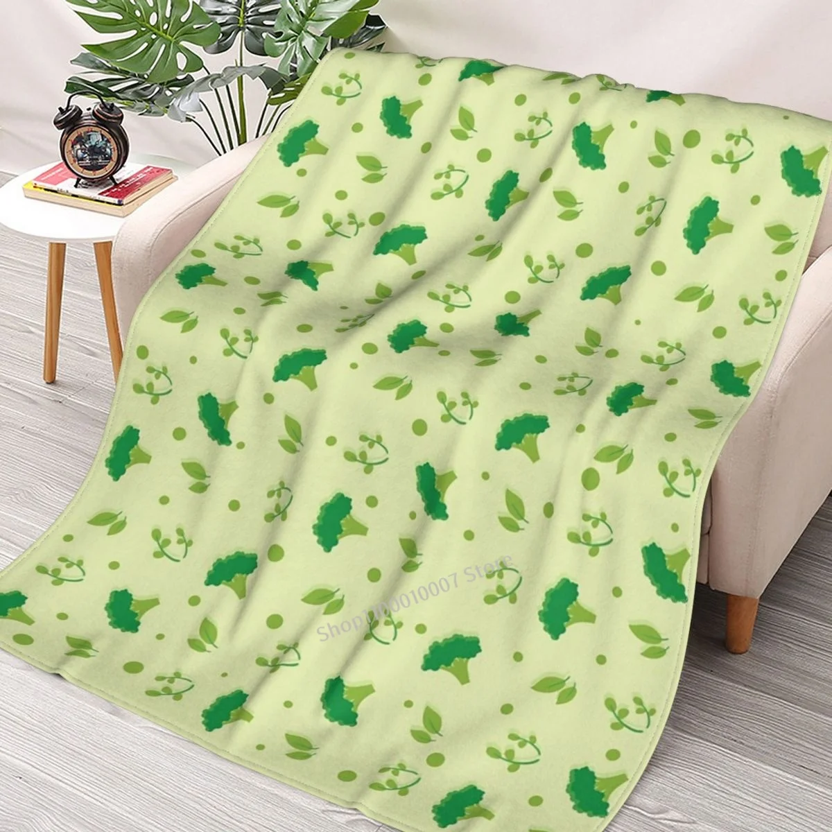 

Broccoli And Green Leaves Pattern Throw Blanket 3D printed sofa bedroom decorative blanket children adult Christmas gift