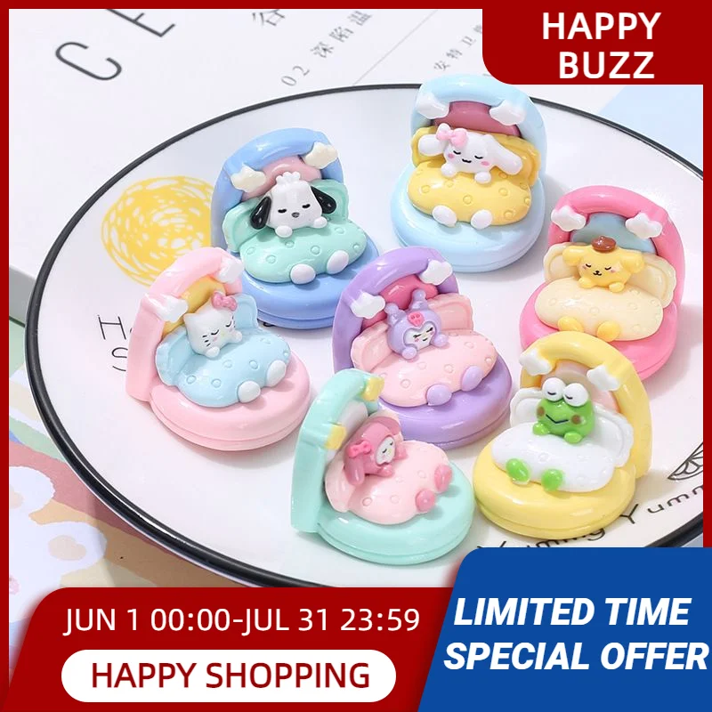 

Брелок для ключей Sanrio с парковочной картой, аксессуары, одеяло с подушкой, аниме фигурка для сна «сделай сам», нумерационные куклы для девочек, игрушка в подарок