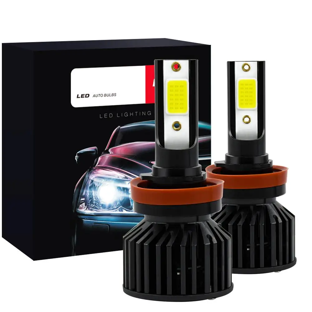 

1 Pair Car Led Headlights V10 40w 6000k 8000lm Highlight Fog Lights Waterproof Auto Replacement Bulbs