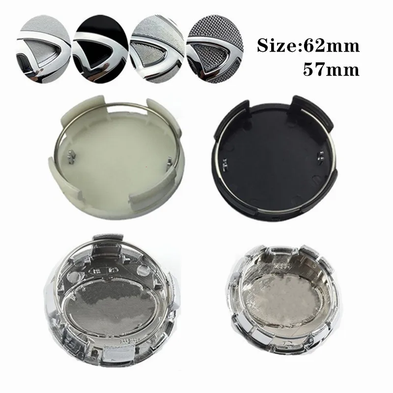 

4pcs Diameter 57mm 62mm Black Silver Car Wheel Center Hub Caps Logo Badge Emblem For Toyota Rim Caps Cover Accessories