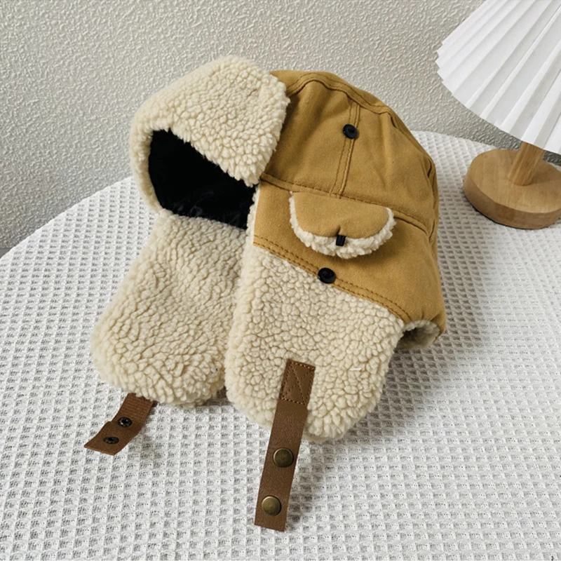 Зимняя шапка-бомбер для женщин и мужчин ветрозащитный капюшон русская