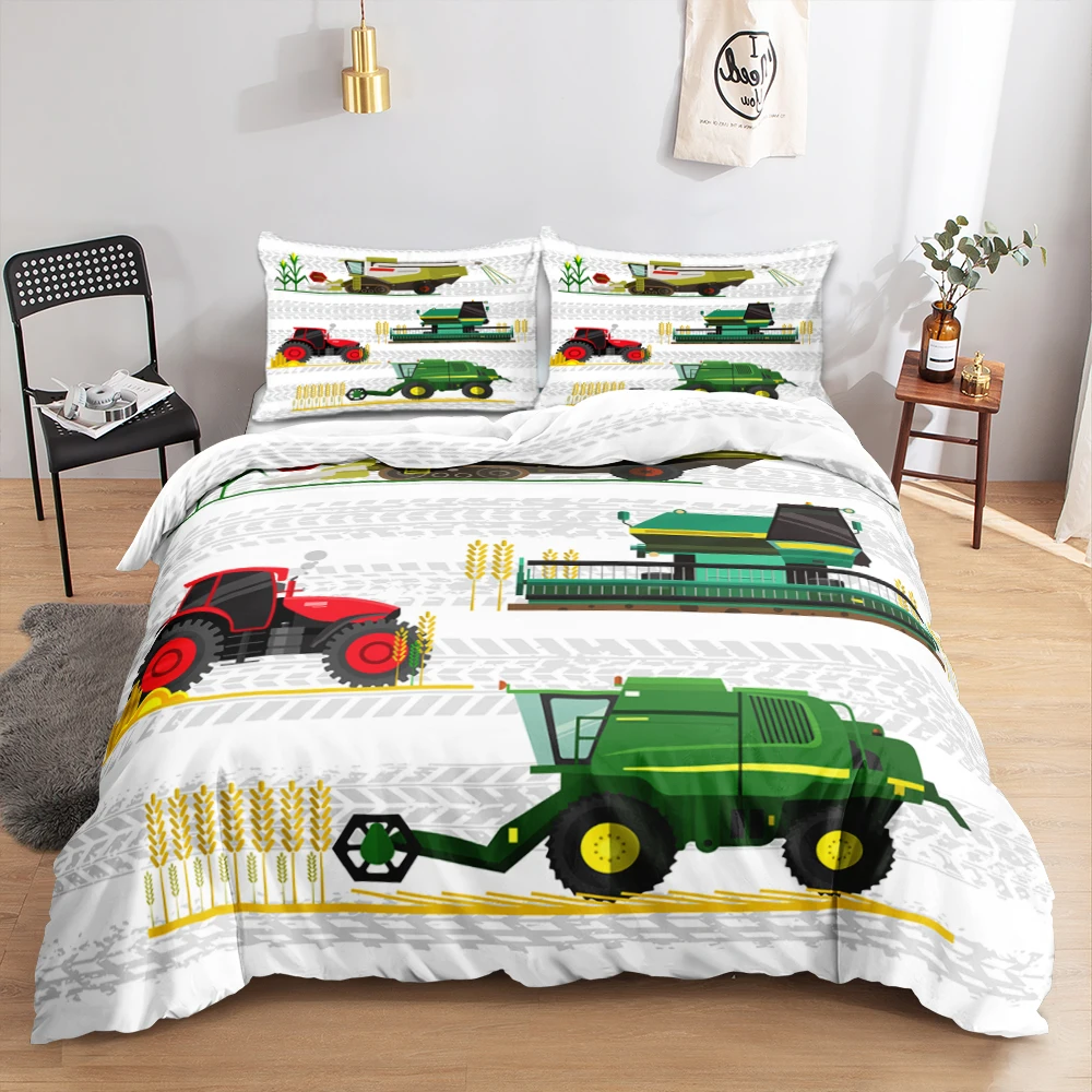 

Cartoon Bedding Set 3D Digital Pickup Truck Printed Duvet Cover Set