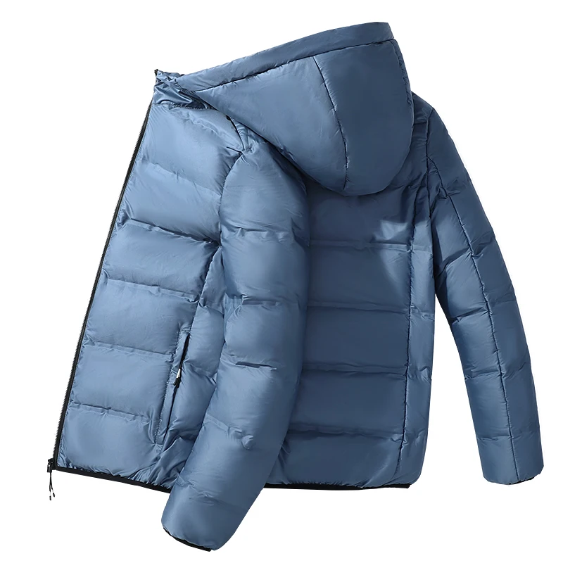 Down Jacket Men 90% White Duck Down Lightweight  Warm Hooded Cardigan Coat&Jackets L-8XL Large Size Waterproof Clothing for Men