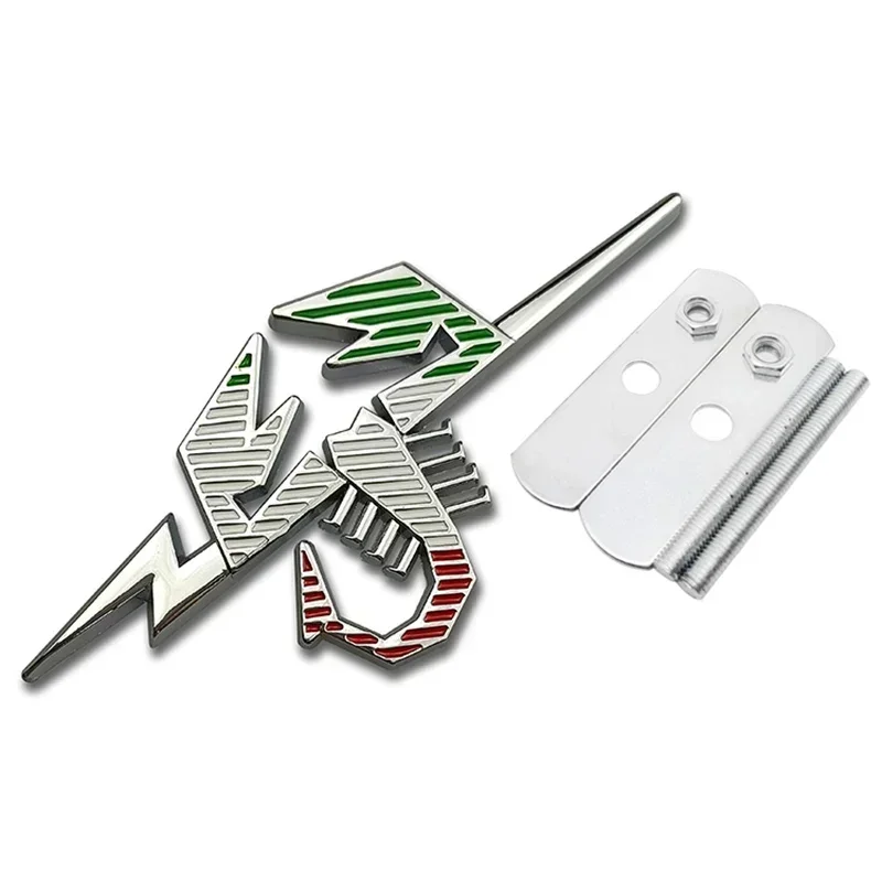 

Металлическая наклейка на кузов автомобиля для Fiat Lightning Scorpion Logo 124 Punto 1000 205A 207A, авто эмблема, передняя решетка, украшение заднего багажника