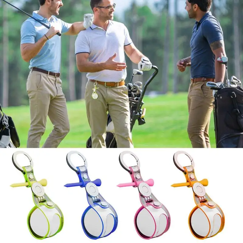Holder Non Stick Golf Ball Organizer With Magnetic Buttons Aluminum Keychain Outdoor Golf Storage Pouch For Golfer