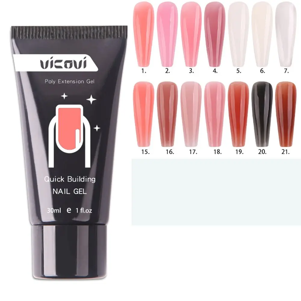 15ml Poly Nail Gel UV Extension Builder Quick Building Tips Art Manicure Tool |