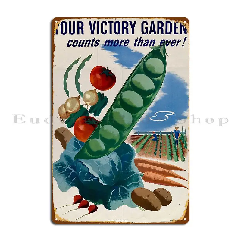 Металлический плакат Your Victory Garden рассчитывает больше чем когда-либо Настенный