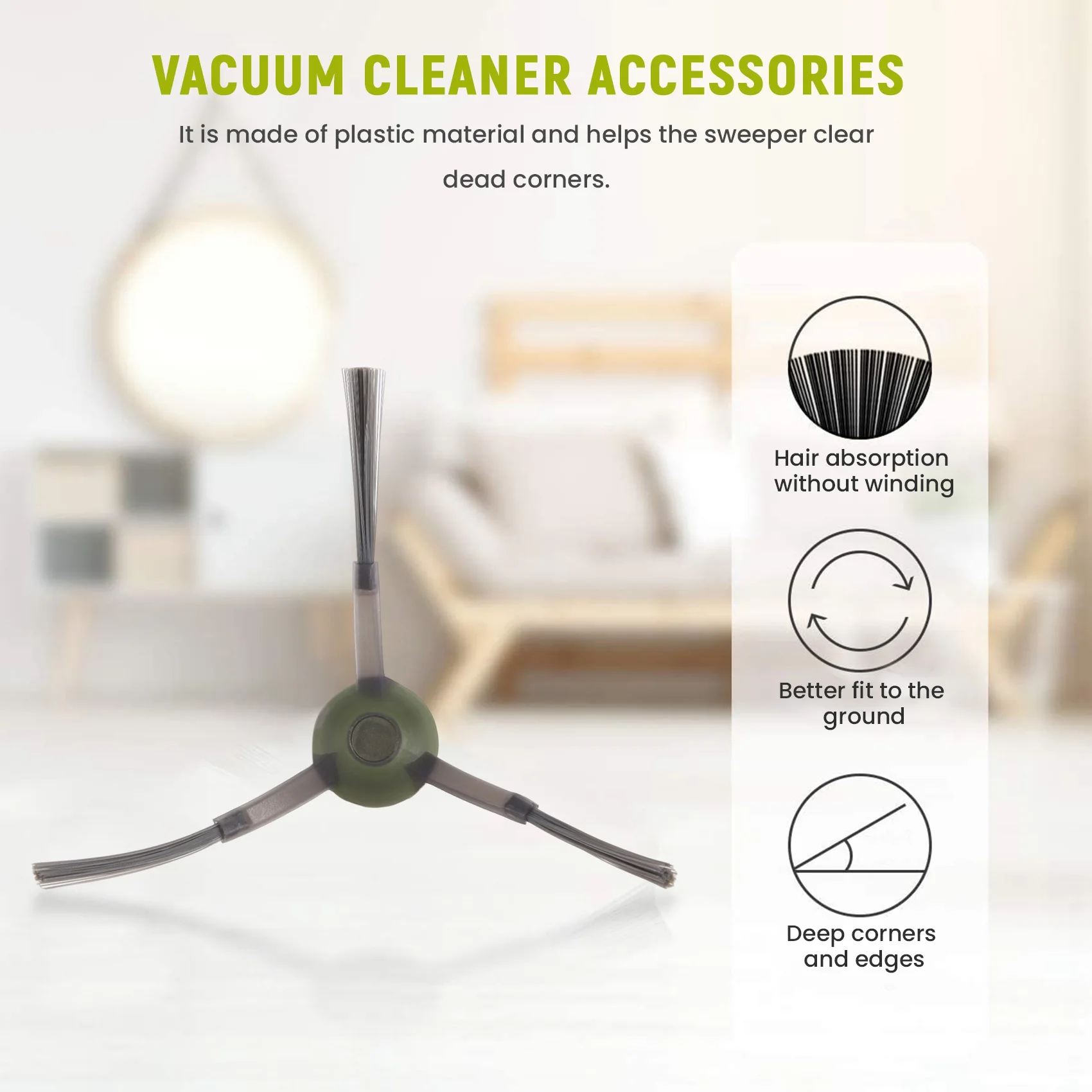 8 шт. боковая щетка для ECOVAC DEEBOT OZMO T9 AIVI/T8 MAX T8 POWER AIVI/N8 PRO аксессуары