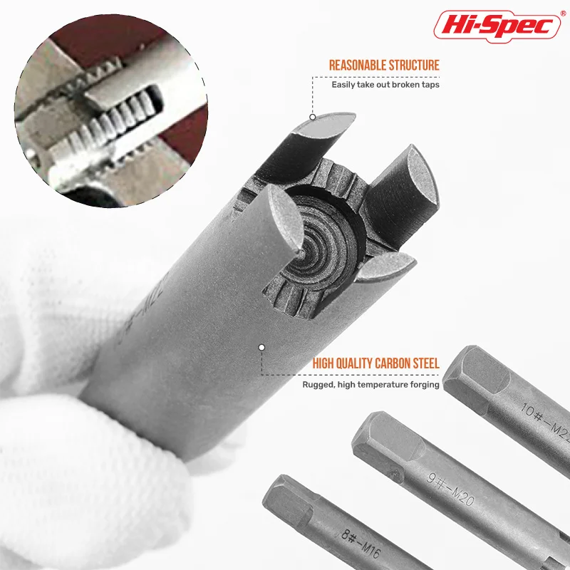 

10pcs Screw Tap Extractor Guide Set Easy Out Broken Wire Screw Remover Tools Screw Extractor Wrench Set Drill Bit