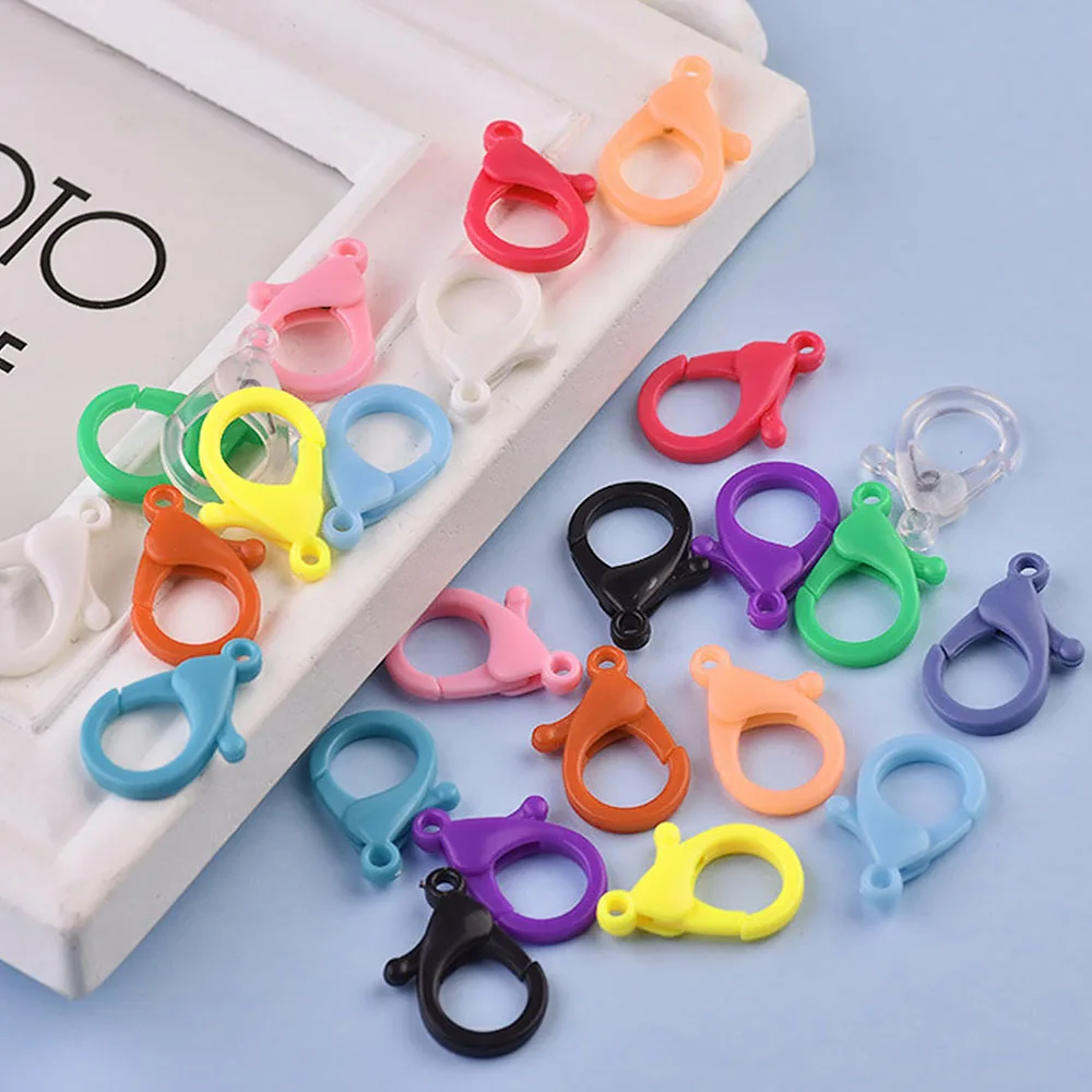 Пластиковые Застежки Карабин карамельных цветов 50 шт. крючки кольца для ключей