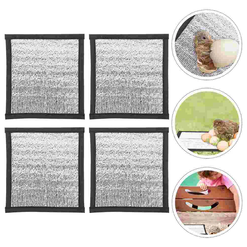 

4pcs Durable Comfortable Pet Reptile Warm Reflective Film Heating Pad Warm Pad