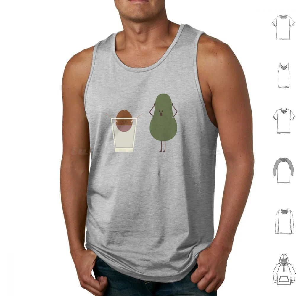 

The Horror Tank Tops Vest Sleeveless Avocado Funny Food Comics Plant Teo Zirinis Kitchen Handsoffmydinosaur Hands Off My