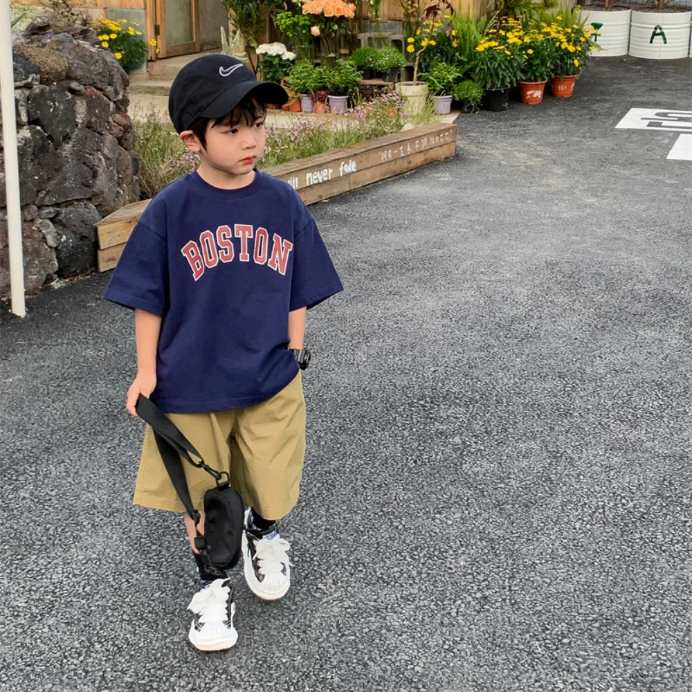 Футболка с коротким рукавом для мальчиков и девочек