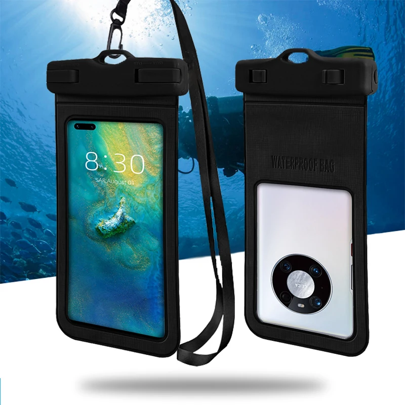 

7.2 inch Waterproof Phone Bag Touch Screen Swimming Takeaway Cycling Diving Drifting Hot Spring Rainproof Phone Holder Pouch