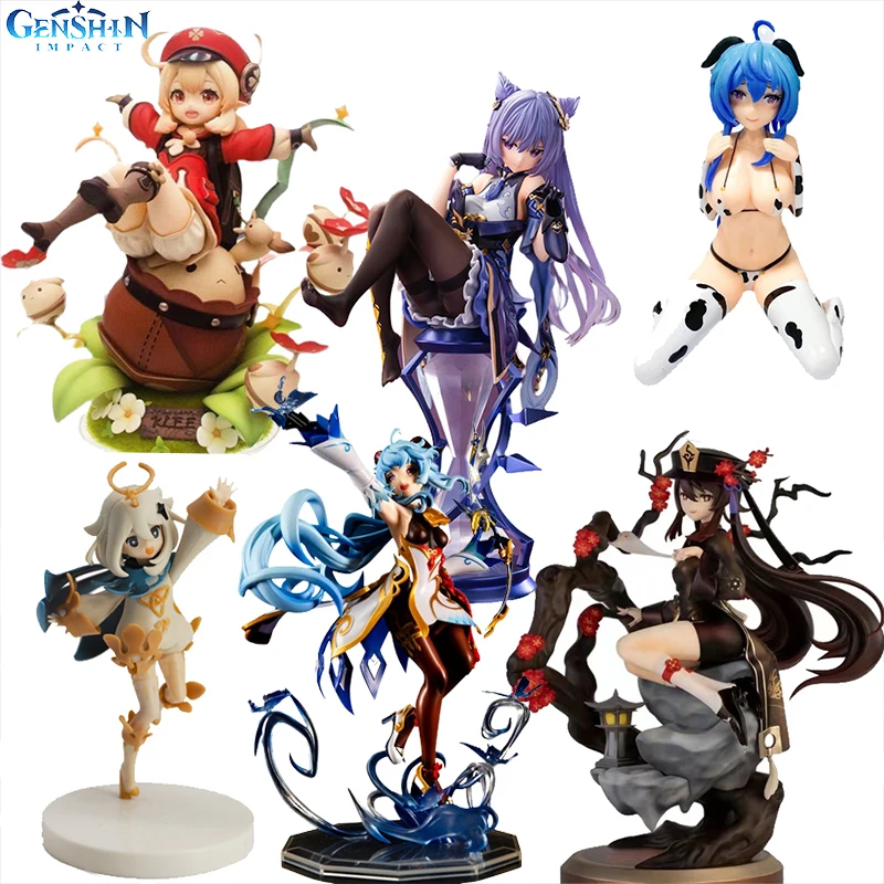 

Genshin Impact Anime Figure 18cm Hutao Keqing Paimon Klee Ganyu Amber PVC Action Figurine Collectible Model Doll Kawaii Toy Gift