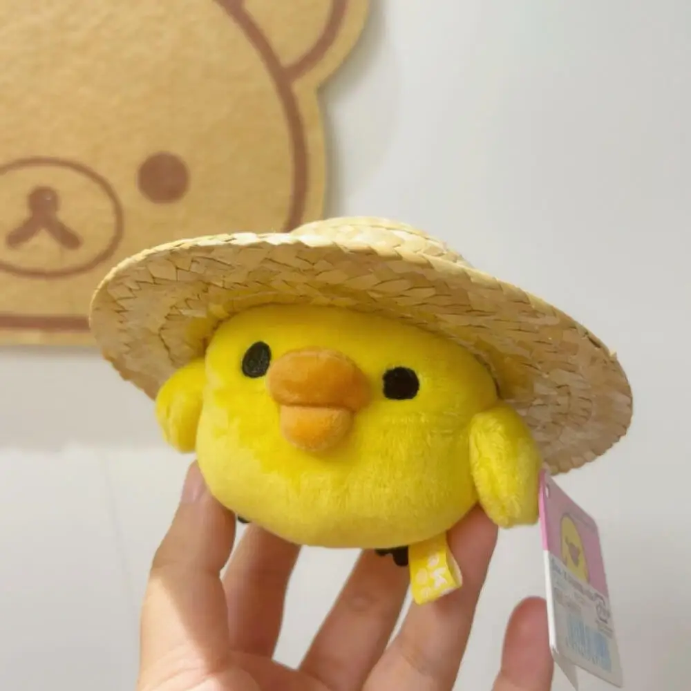 Фото Плюшевый брелок-подвеска Rilakkuma Kiiroitori 8 см, мягкий, с наполнителем, для сумок и рюкзаков, украшение, подарок другу на праздник №4