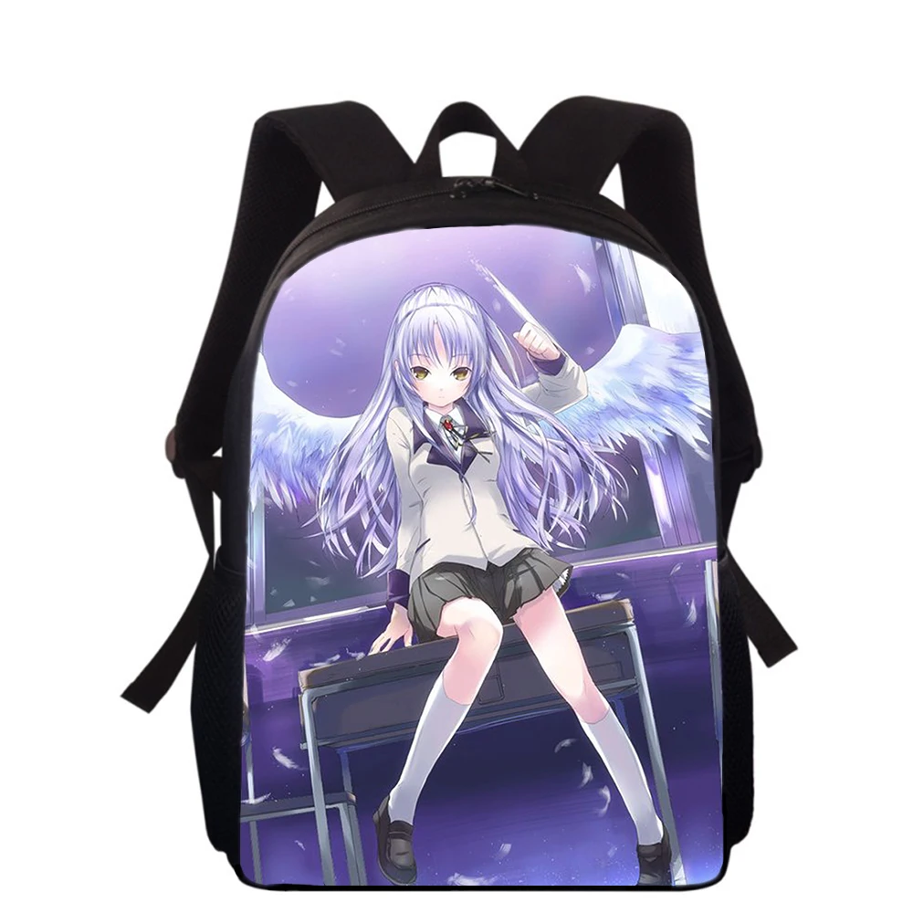 Angel Beats Tachibana Kanade 15” 3D Print Kids Backpack Primary School Bags for Boys Girls Back Pack Students School Book Bags