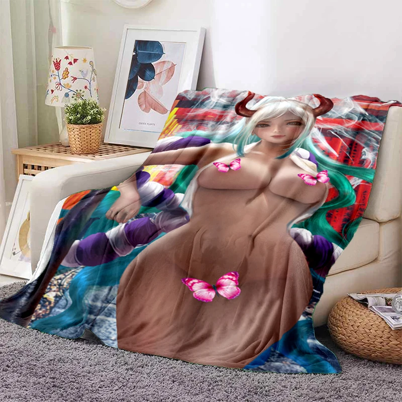 

Hot Sexy Anime Girls Blanket best Gift All season light bedroom warm Decke Soft Plush Flannel Throws Blankets for Sofa Bed Couch