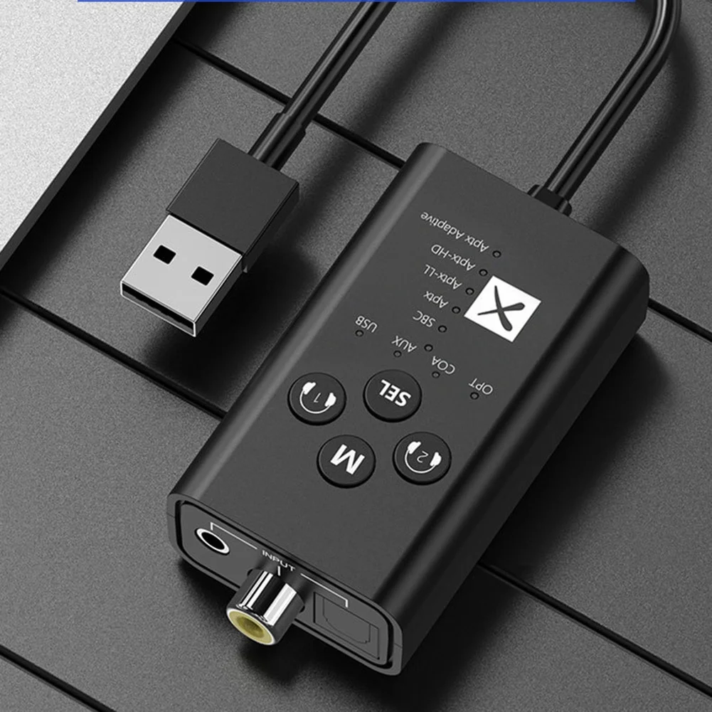 Аудиопередатчик Bluetooth 5.2 Qualcomm QCC3040 APTX HD-передатчик аудиоадаптер с двойным