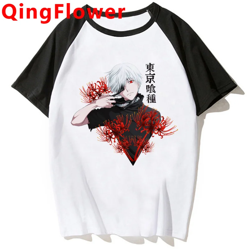 

Аниме Kaneki Ken Токийский Гуль летний топ для мужчин harajuku кавайная уличная одежда футболка летний топ Графические футболки для женщин harajuku