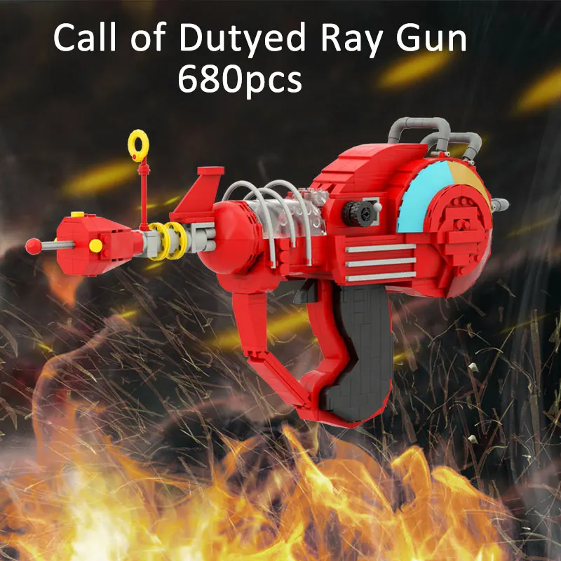 

Строительные блоки Moc Call of Dutyed Ray Gun, 2 мировая война, стрельба, военное оружие, лазерный пистолет, пистолет, детали, подарки