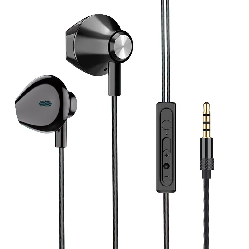

G58 Stereo Bass Headphone In-Ear 3.5MM Wired Earphones Metal HIFI Earpiece with MIC for Xiaomi Samsung Huawei Phones headset HOT