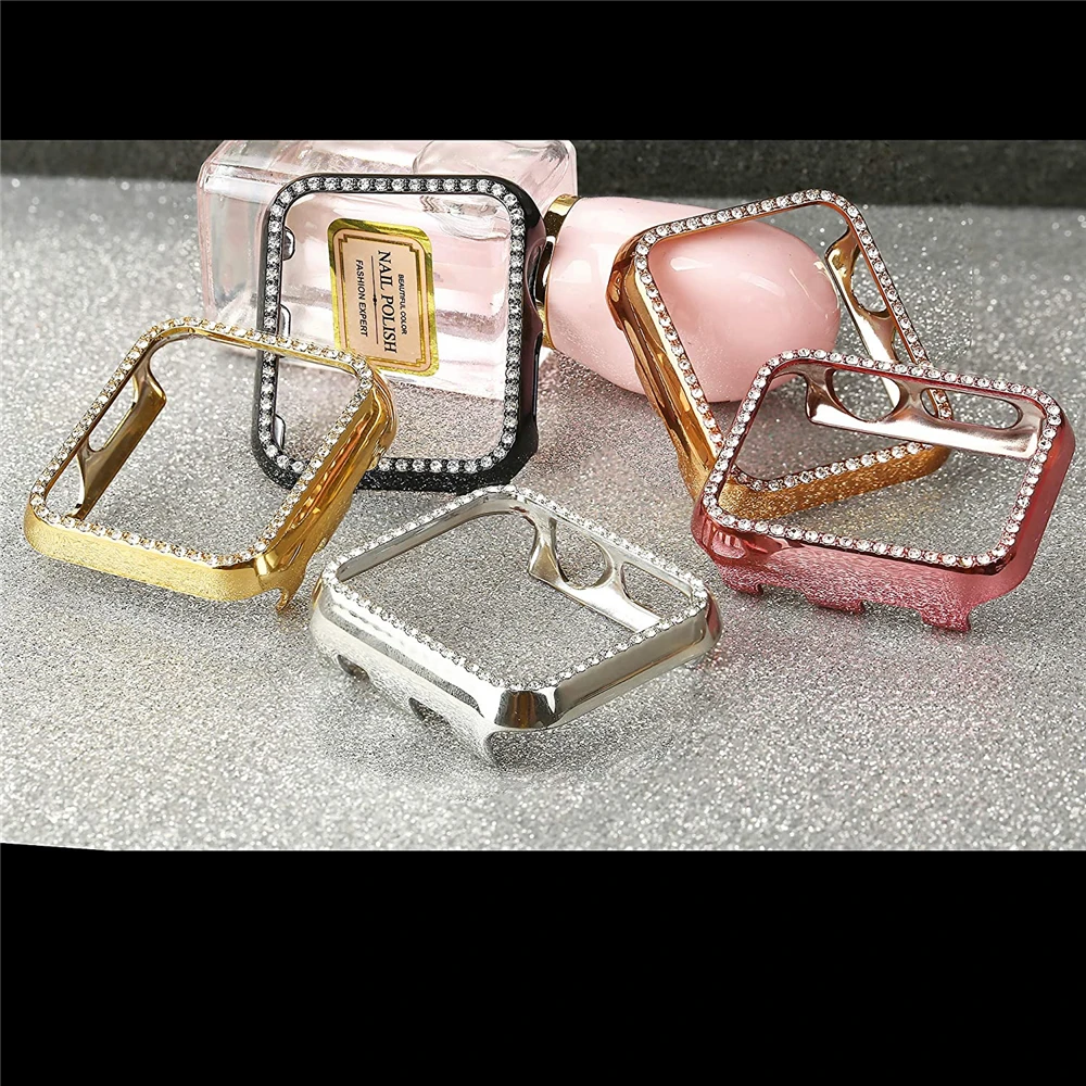 Для apple watch 6 se ремешок + чехол 40 мм 44 для iwatch 5 4 3 38 42 Bling Jewelry браслет из нержавеющей