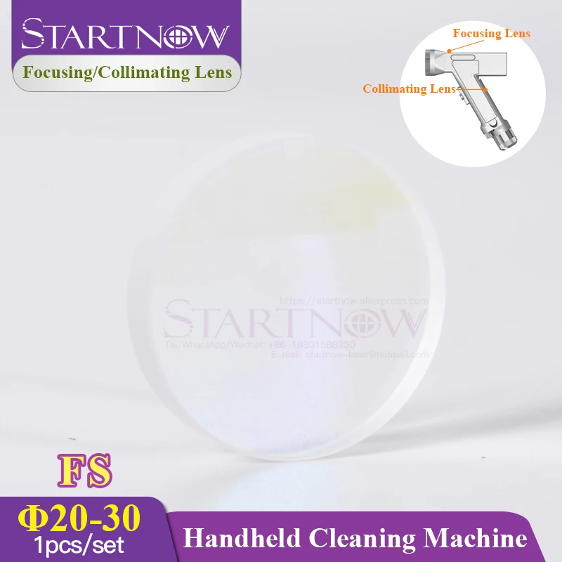 

Startnow Hand-held SUP21C Cleaning Focusing Lens D20*4.5 F600/800 Raytools 4 in 1 Laser Clean Machine Lense KRD QILIN Focus Len