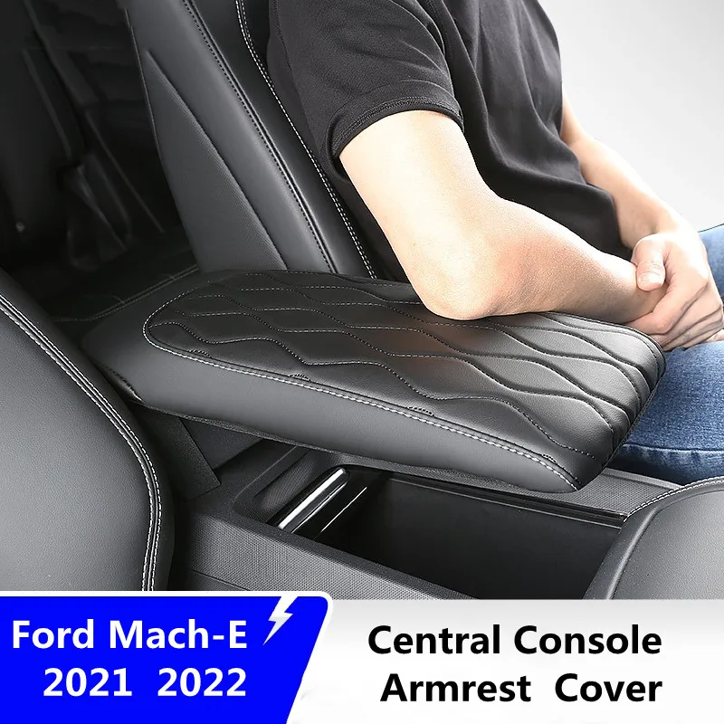 

Чехол для автомобильного подлокотника Ford Mustang Mach-E 2021 2022, черный пылезащитный подлокотник с защитой от царапин, подушка для защиты подлокотн...
