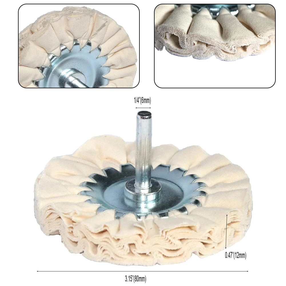 

Buffs Wheel Buffing Wheel Home 3inch 80mm Buffing Cloth Cotton Airway Open Bias Polishing Wheel For Metal Nice