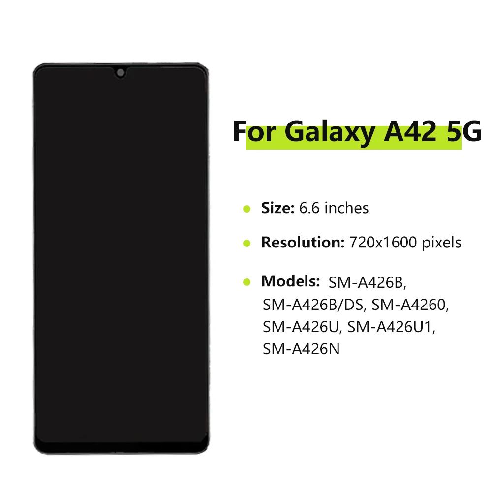Экран 6 ''для Samsung A42 5G ЖК-дисплей с сенсорным экраном и дигитайзером в сборе