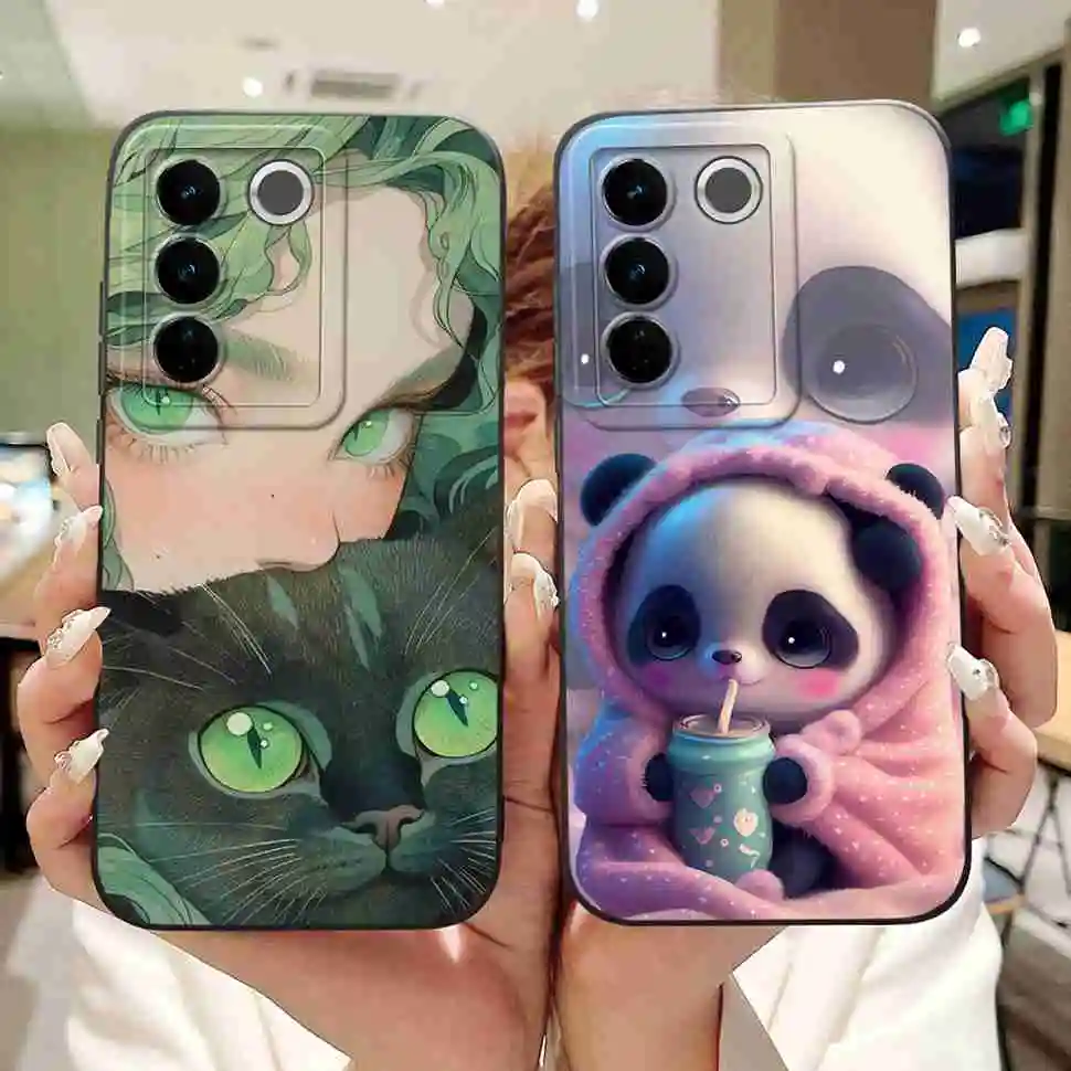 Чехол для Vivo S16e V2239A Cool Girl с росписью чехлы телефонов полный корпус S 16e 5G