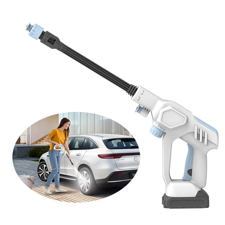 

21V 48VF Portable Cordless Battery Powered Automatic Car Wash High Pressure Cleaner Car Washer Spray Gun Machine