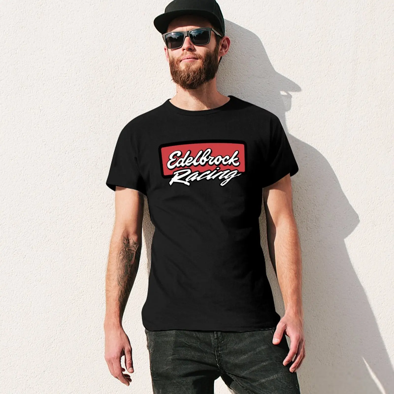 Фото Футболка Edelbrock Racing, футболка с рисунком, футболка с аниме, рубашки с аниме, мужские рубашки №3