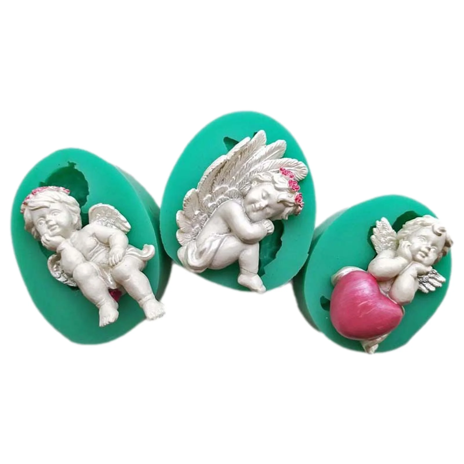 

Cupid Little Angel Silicone Fondant Molds 3 Style Cake Decorating Tools Chocolate Candy Dessert Cupcake Kitchen Baking Mould