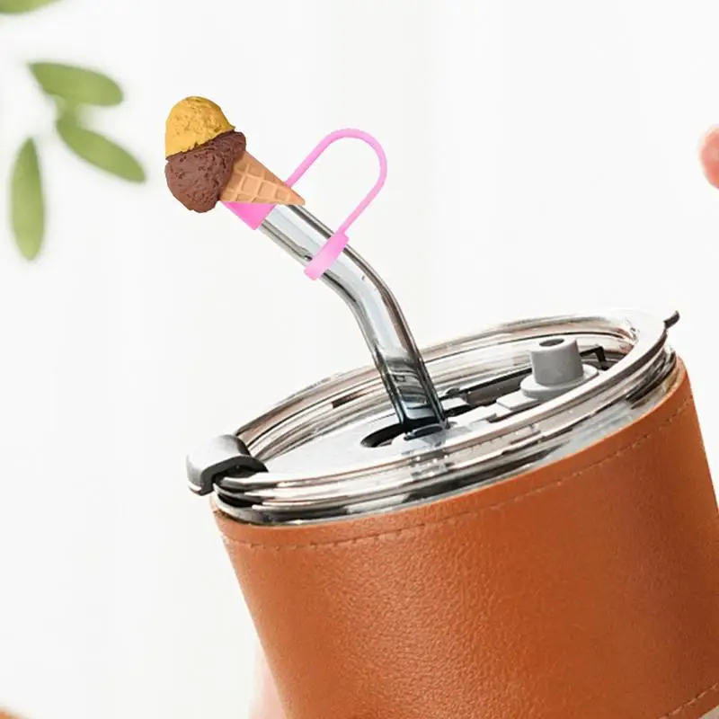 Соломенный чехол для соломинки мороженого многоразовые крышки милый соломенный