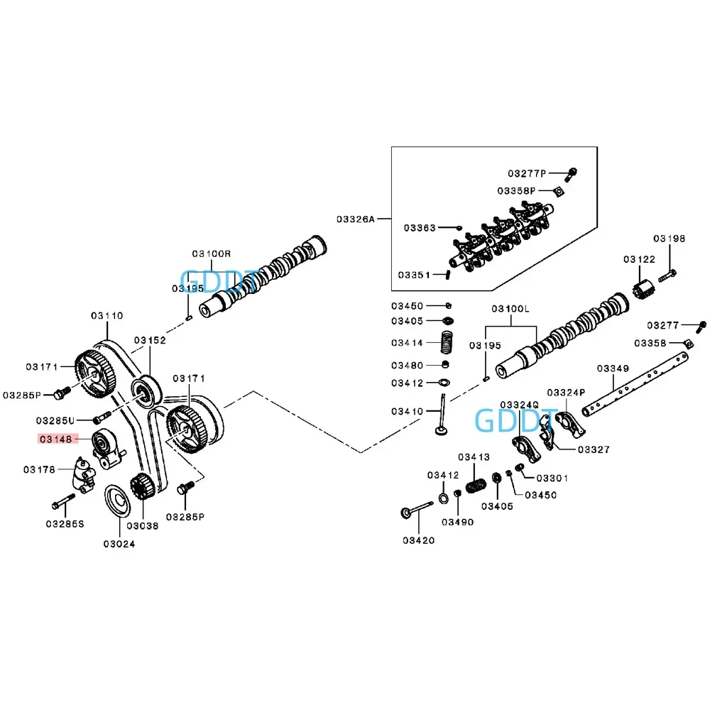 Цельный рычаг натяжителя ремня ГРМ для Outlander CW GF натяжитель Pajero Sport KH KS переходное