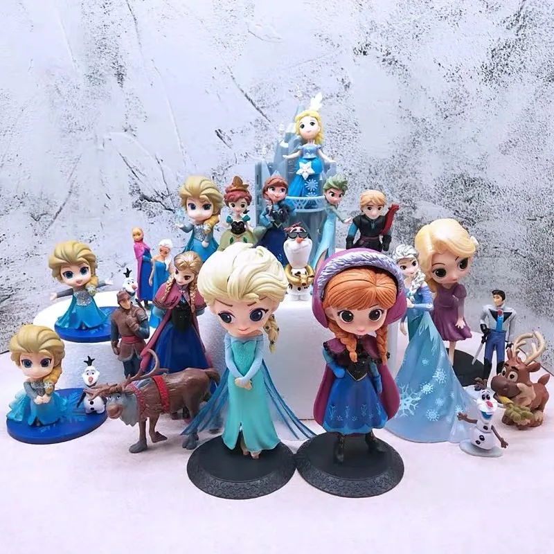 

Disney Frozen Theme Cake Decorations Anna Elsa Princess Plastic Toys Ornaments Cake Topper for Kids Girls Birthday Party Decor