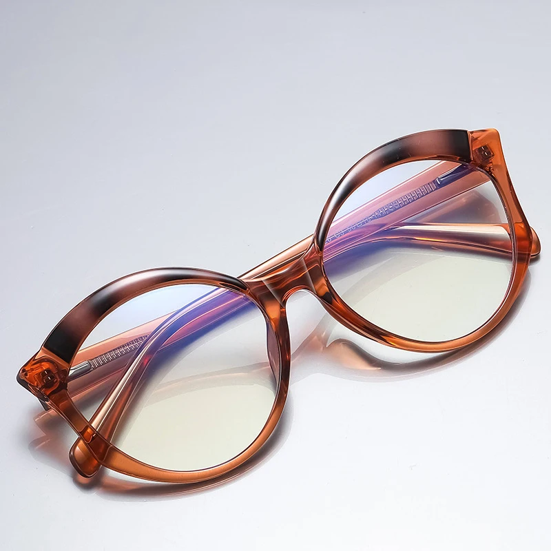 Retro Round Female Myopia Photochromic Glasses Luxury Designer Brown Tr90 Spring Leg Nearsighted Eyelasses 0 -0.5 -0.75 To -6.0