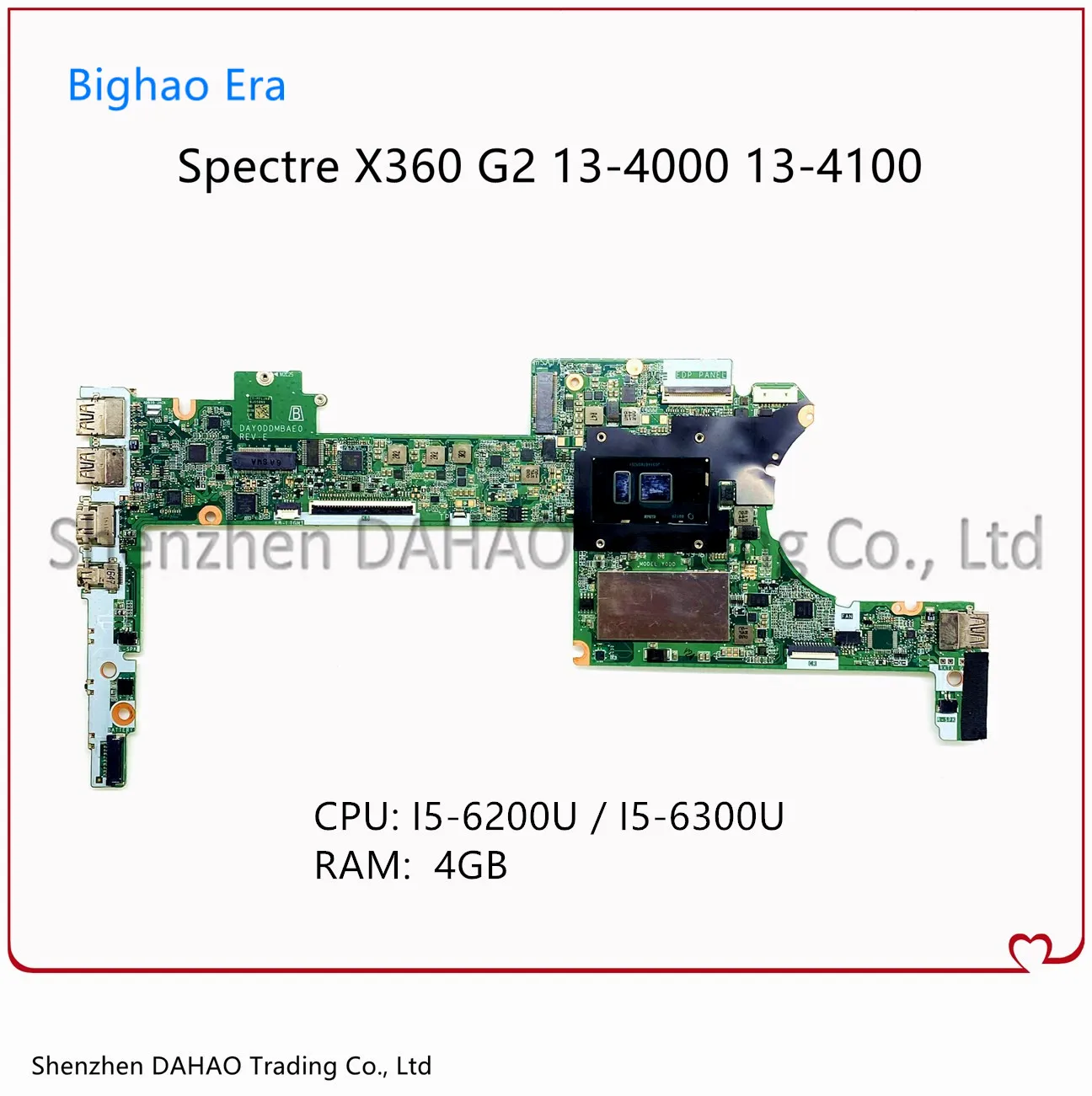 

Материнская плата для ноутбука HP Specter X360 G2 13-4000 13-4100 13-4102 DAY0DDMBAE0 со i5-6200U/6300U 4GB-RAM 828827-601 828827-001