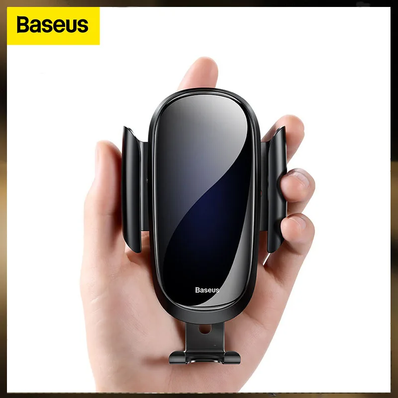 

Baseus Car Phone Holder for iPhone for Samsung Mobile Phone Holder Stand Metal Gravity Air Vent Mount GPS Cell Phone Holder