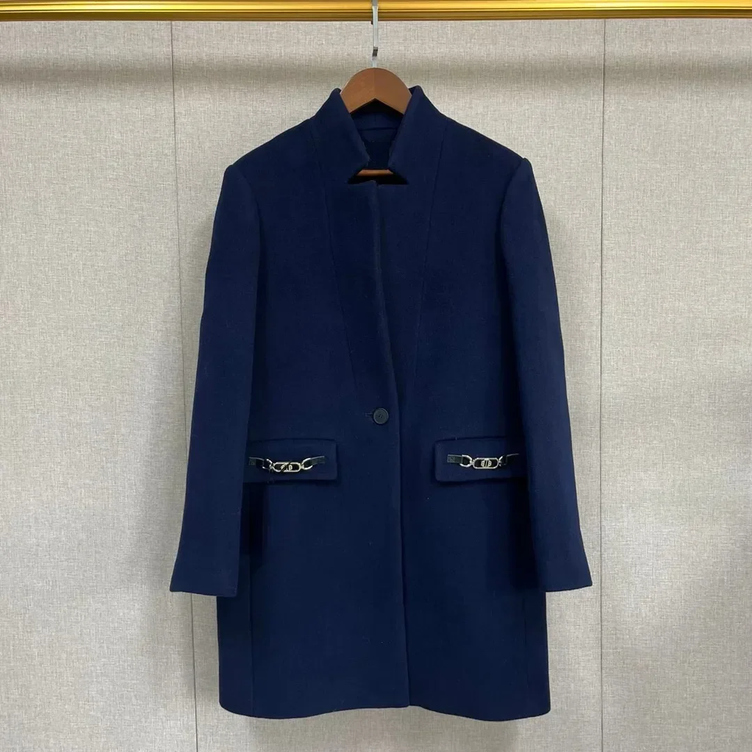 

Осенне-зимнее Новое Женское пальто, декоративное шерстяное пальто «конский бит»