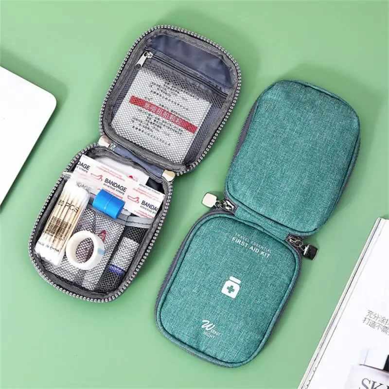 

Mini Portable Medicine Storage Bag Travel First Aid Kit Medicine Bags Organizer Camping Outdoor Emergency Survival Bag Pill Case